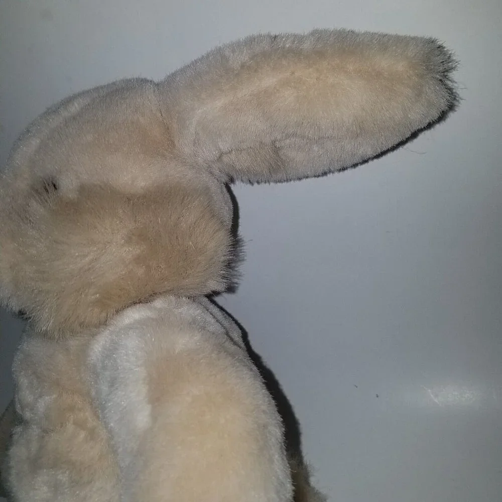VTG Heartline Tan Brown Bunny Rabbit Plush Lovey Stuffed Animal Toy Easter 1988